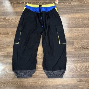 FP Movement by Free People Spring Forward Jogger Black and Blue Track Pants